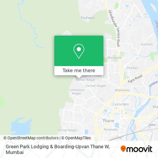 Green Park Lodging & Boarding-Upvan Thane W map