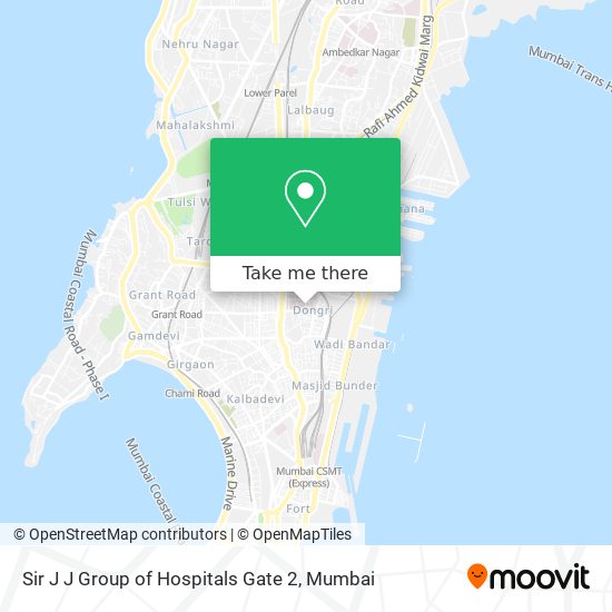 Sir J J Group of Hospitals Gate 2 map