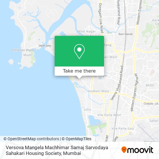Versova Mangela Machhimar Samaj Sarvodaya Sahakari Housing Society map