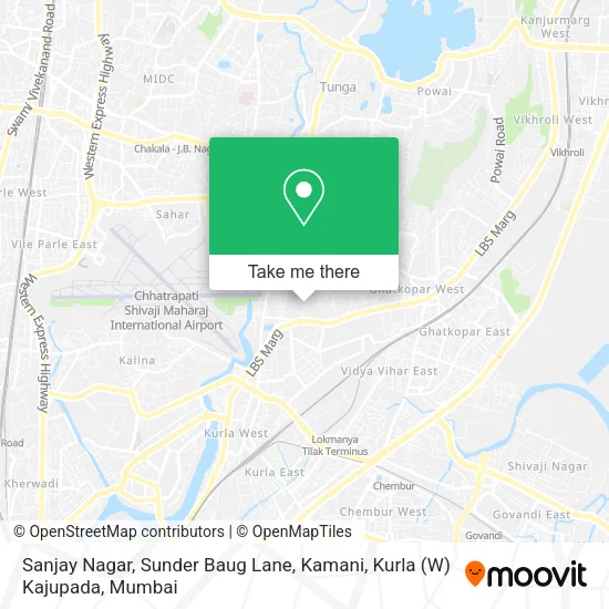 Sanjay Nagar, Sunder Baug Lane, Kamani, Kurla (W) Kajupada map