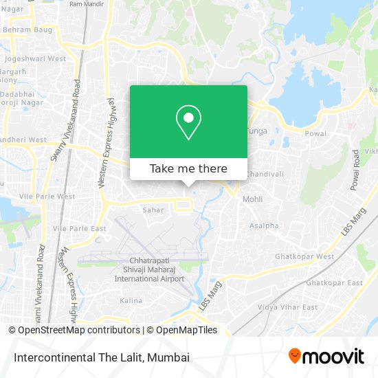 Intercontinental The Lalit map