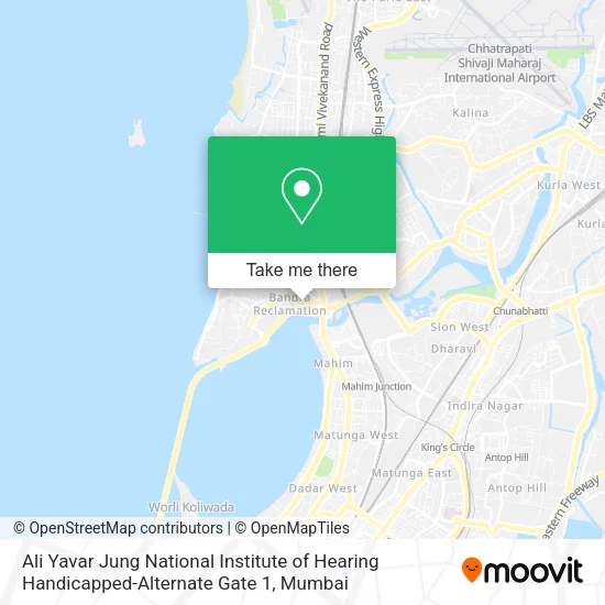 Ali Yavar Jung National Institute of Hearing Handicapped-Alternate Gate 1 map