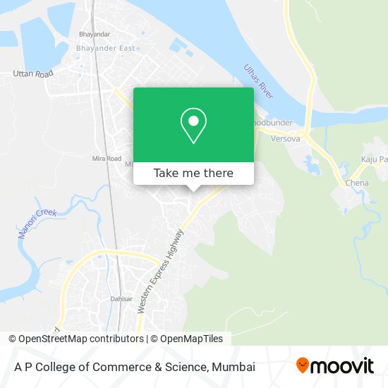 A P College of Commerce & Science map