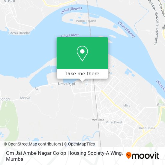 Om Jai Ambe Nagar Co op Housing Society-A Wing map