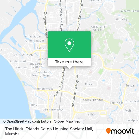 The Hindu Friends Co op Housing Society Hall map