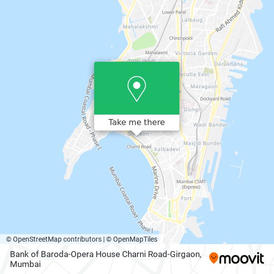 Bank of Baroda-Opera House Charni Road-Girgaon map