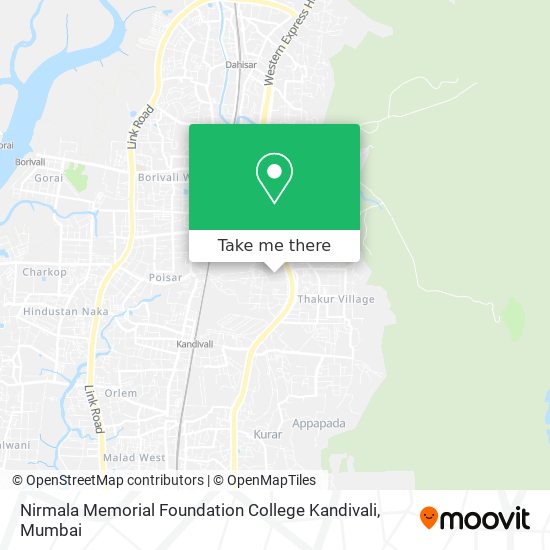 Nirmala Memorial Foundation College Kandivali map