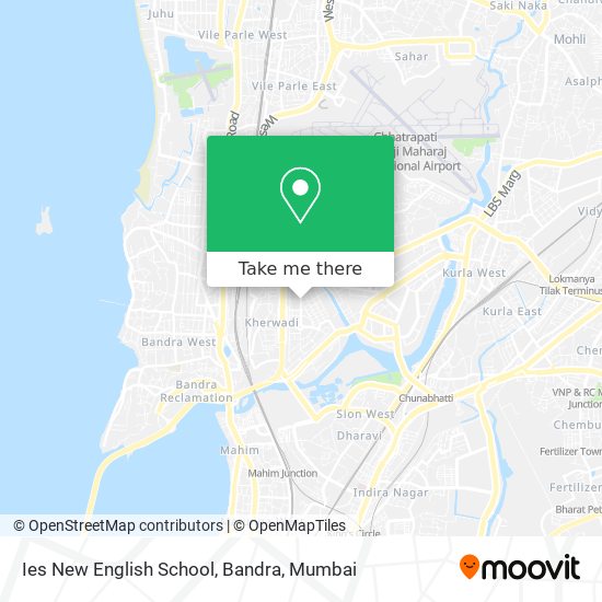 Ies New English School, Bandra map