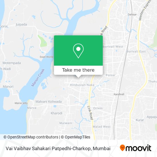 Vai Vaibhav Sahakari Patpedhi-Charkop map