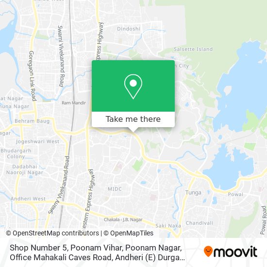 Shop Number 5, Poonam Vihar, Poonam Nagar, Office Mahakali Caves Road, Andheri (E) Durga Nagar map