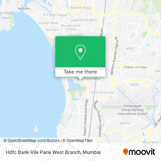 Hdfc Bank-Vile Parle West Branch map