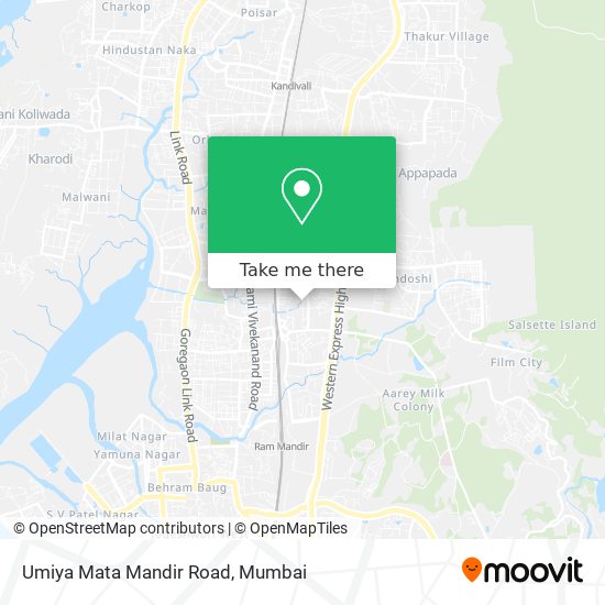 Umiya Mata Mandir Road map