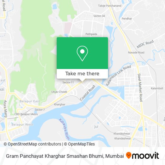 Gram Panchayat Kharghar Smashan Bhumi map