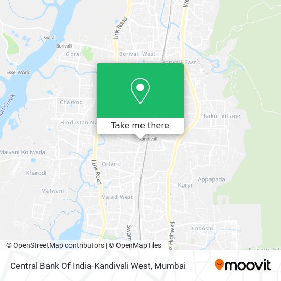 Central Bank Of India-Kandivali West map