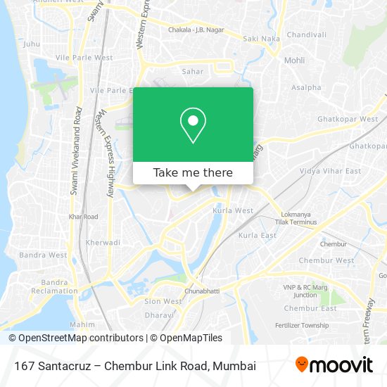 167 Santacruz – Chembur Link Road map