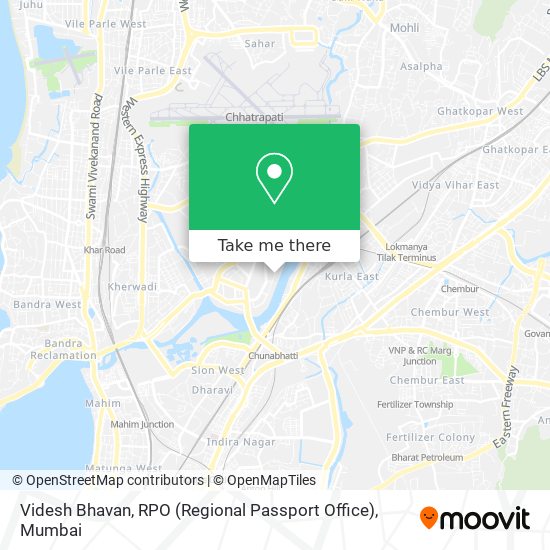 Videsh Bhavan, RPO (Regional Passport Office) map
