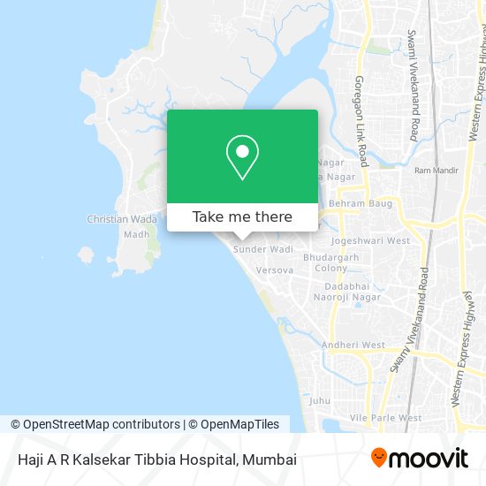 Haji A R Kalsekar Tibbia Hospital map