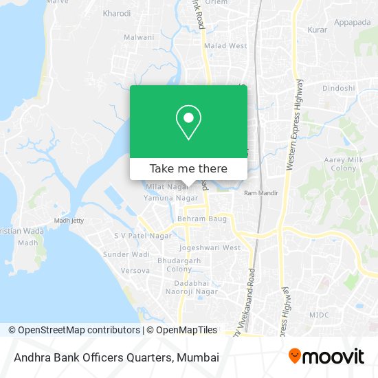 Andhra Bank Officers Quarters map