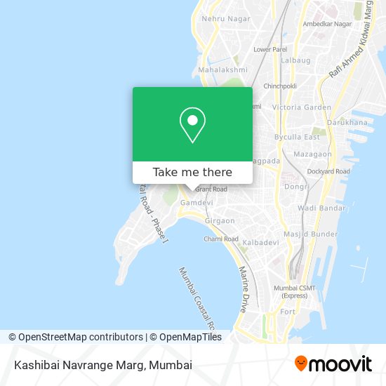 Kashibai Navrange Marg map