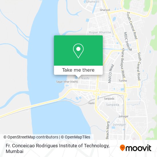 Fr. Conceicao Rodrigues Institute of Technology map