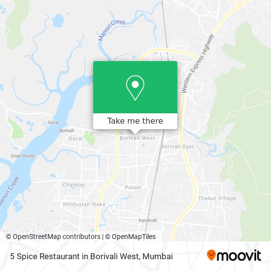 5 Spice Restaurant in Borivali West map