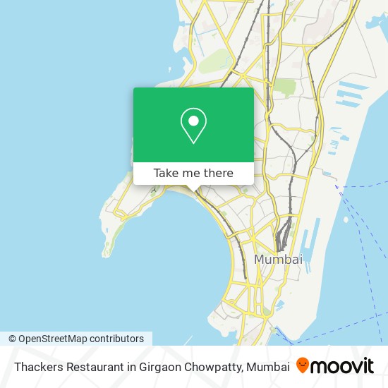 Thackers Restaurant in Girgaon Chowpatty map