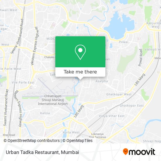 Urban Tadka Restaurant map