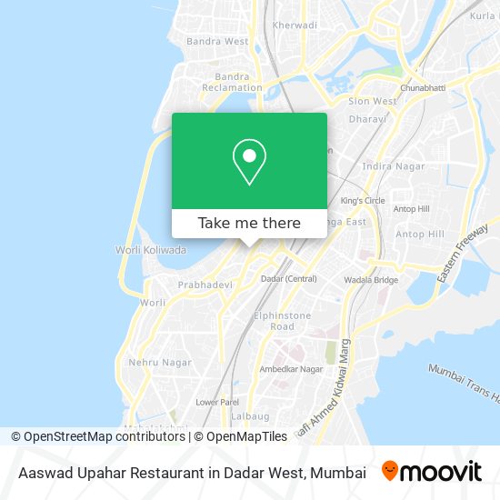 Aaswad Upahar Restaurant in Dadar West map