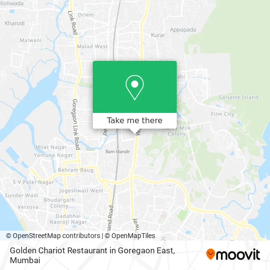 Golden Chariot Restaurant in Goregaon East map