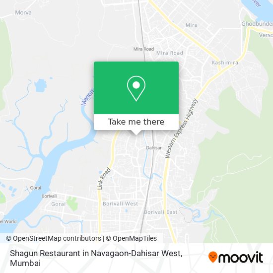 Shagun Restaurant in Navagaon-Dahisar West map