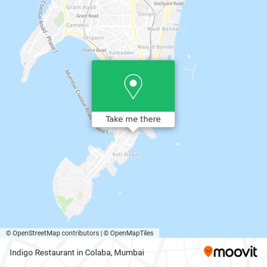 Indigo Restaurant in Colaba map