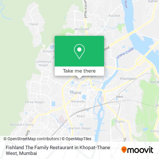 Fishland The Family Restaurant in Khopat-Thane West map
