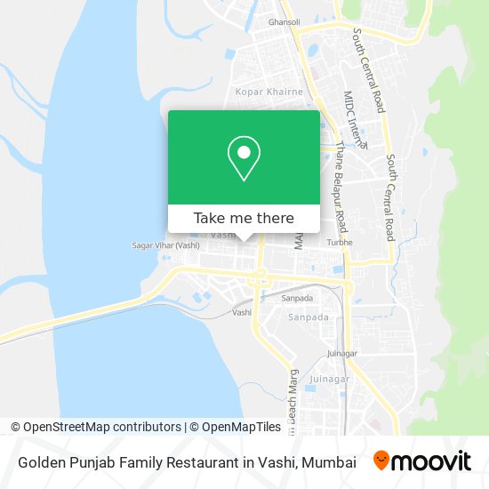 Golden Punjab Family Restaurant in Vashi map