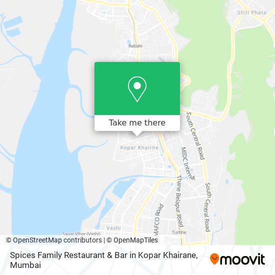 Spices Family Restaurant & Bar in Kopar Khairane map