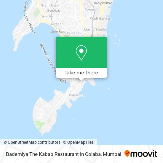 Bademiya The Kabab Restaurant in Colaba map
