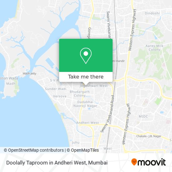 Doolally Taproom in Andheri West map