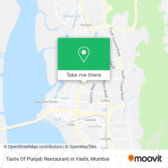 Taste Of Punjab Restaurant in Vashi map