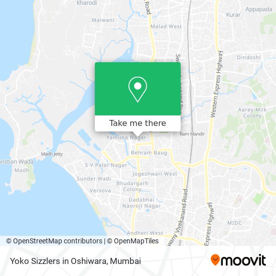 Yoko Sizzlers in Oshiwara map