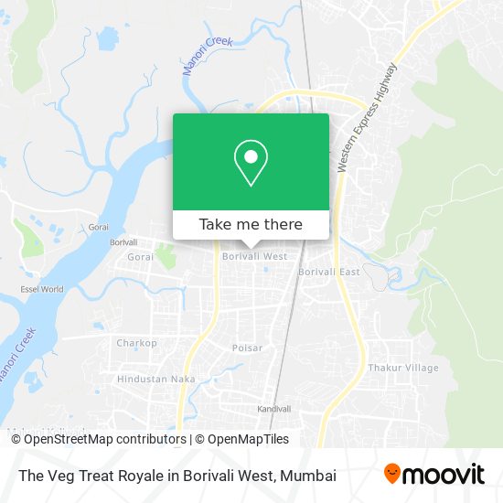 The Veg Treat Royale in Borivali West map