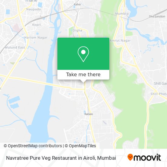 Navratree Pure Veg Restaurant in Airoli map