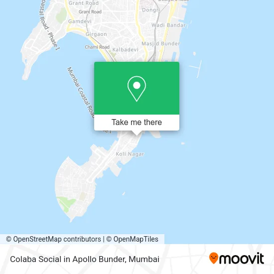 Colaba Social in Apollo Bunder map