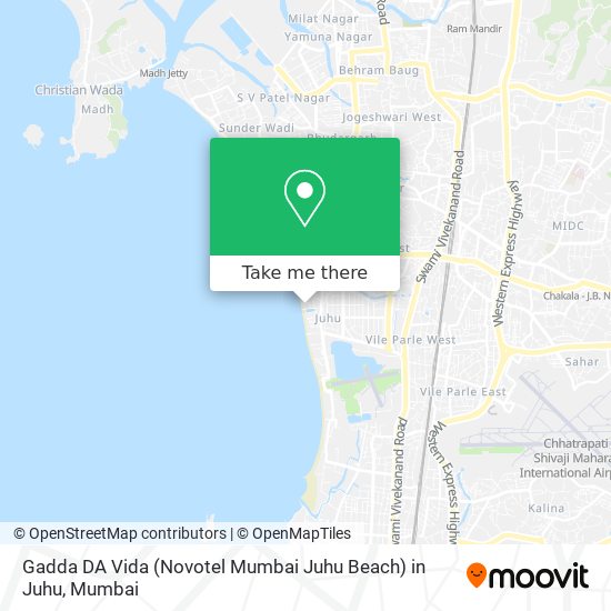 Gadda DA Vida (Novotel Mumbai Juhu Beach) in Juhu map