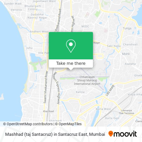 Mashhad (taj Santacruz) in Santacruz East map