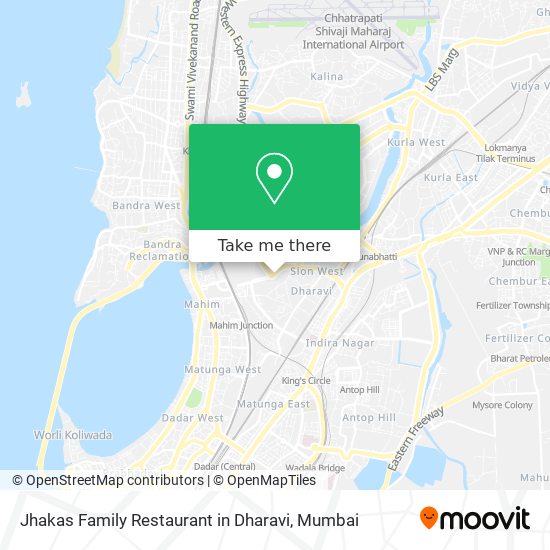 Jhakas Family Restaurant in Dharavi map