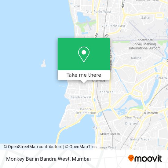 Monkey Bar in Bandra West map