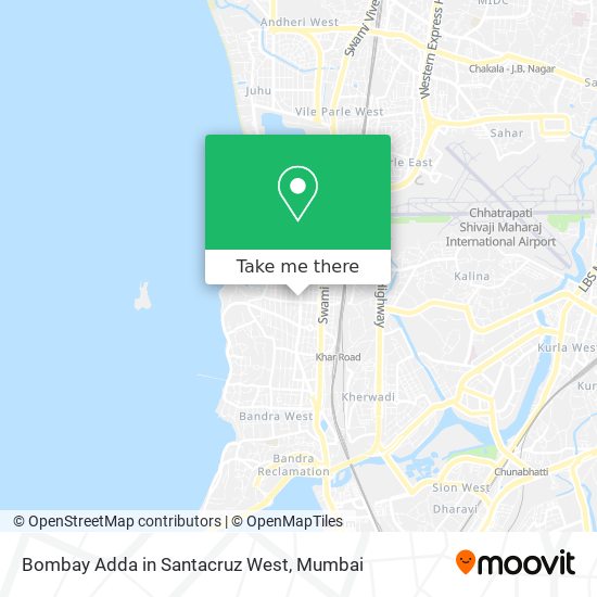 Bombay Adda in Santacruz West map