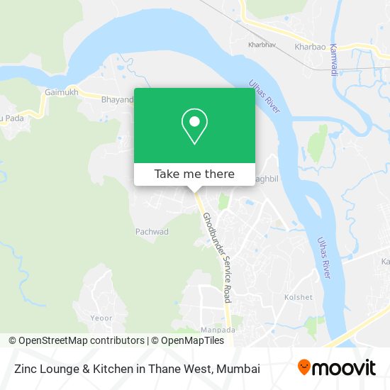 Zinc Lounge & Kitchen in Thane West map