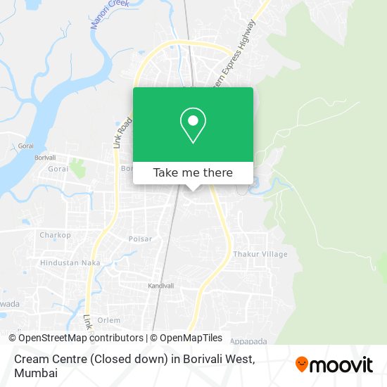 Cream Centre (Closed down) in Borivali West map