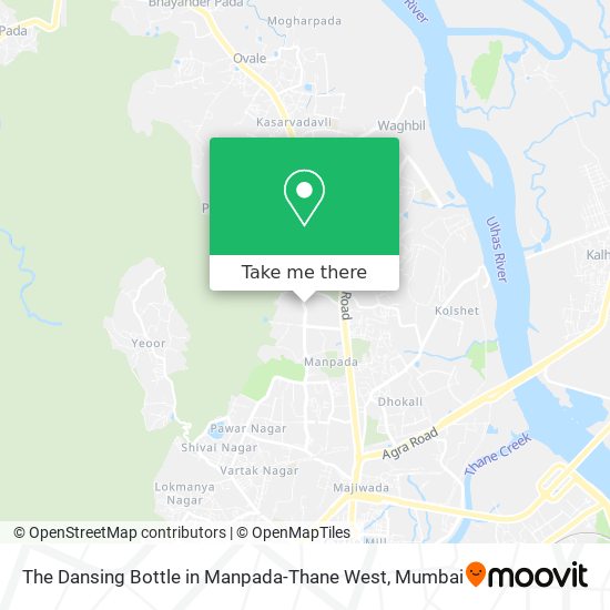 The Dansing Bottle in Manpada-Thane West map