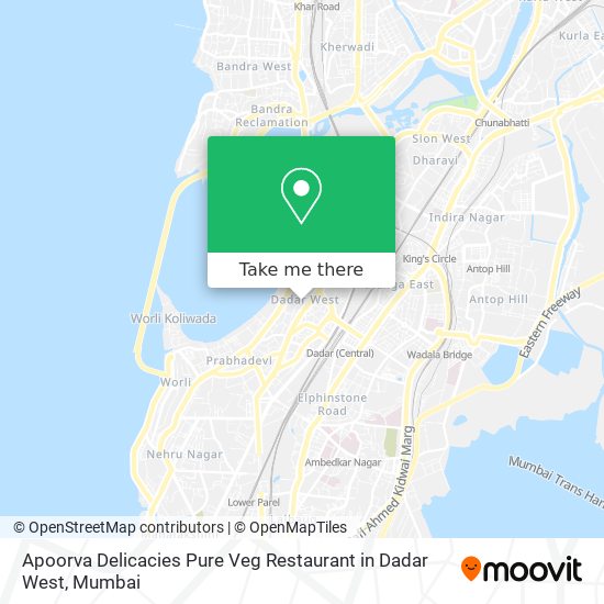 Apoorva Delicacies Pure Veg Restaurant in Dadar West map